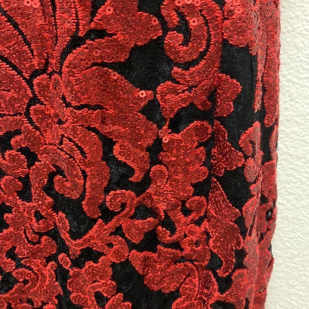 Tasashi Shoji Sequin Sheath Dress Size 4 - Picture 5 of 7